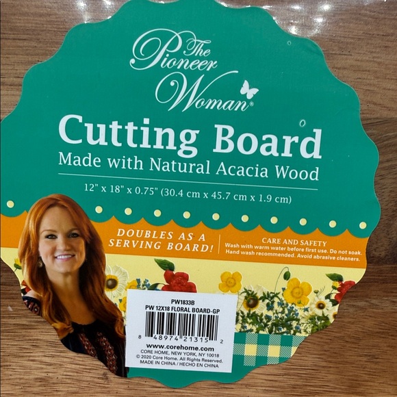 The Pioneer Woman Floral Wooden Cutting Board - Picture 2 of 3